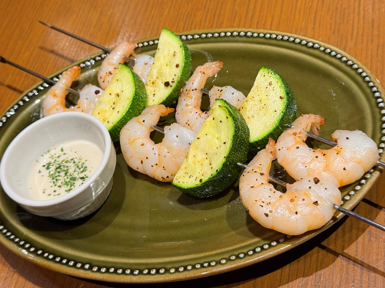 Shrimp and Vegetable Brochette